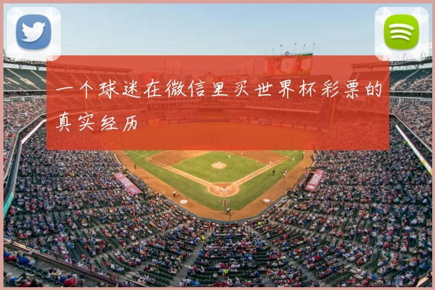 一个球迷在微信里买世界杯彩票的真实经历